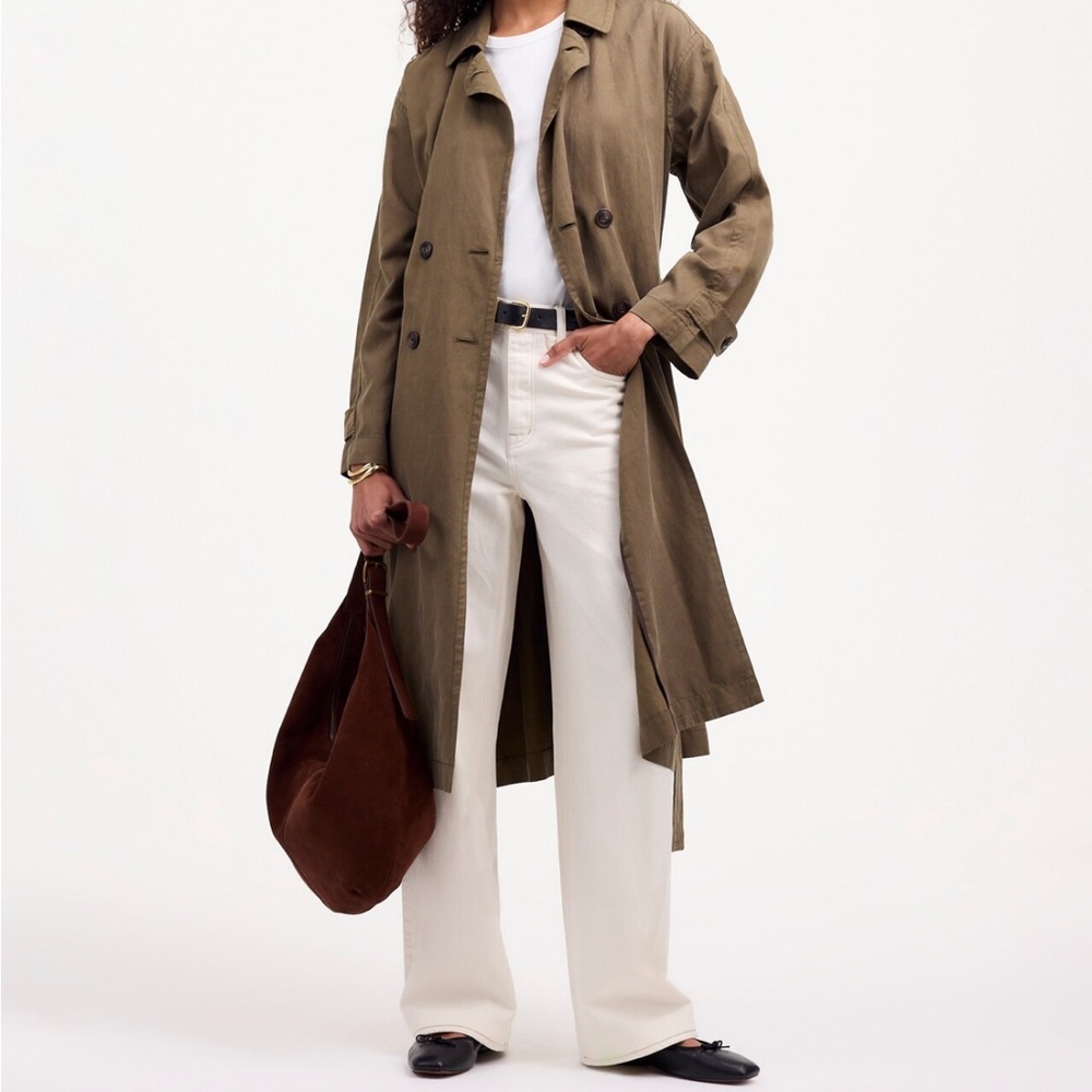 Madewell Olive Green Trench Coat
